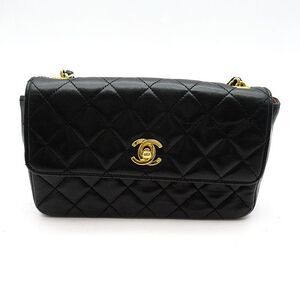 Chanel Mini Matelasse Turnlock Chain Shoulder Bag Lambskin Women's Shoulder Bag
